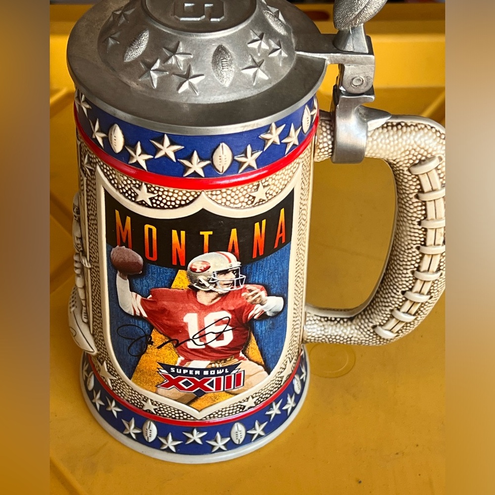 Joe Montana Super Bowl Beer Stein